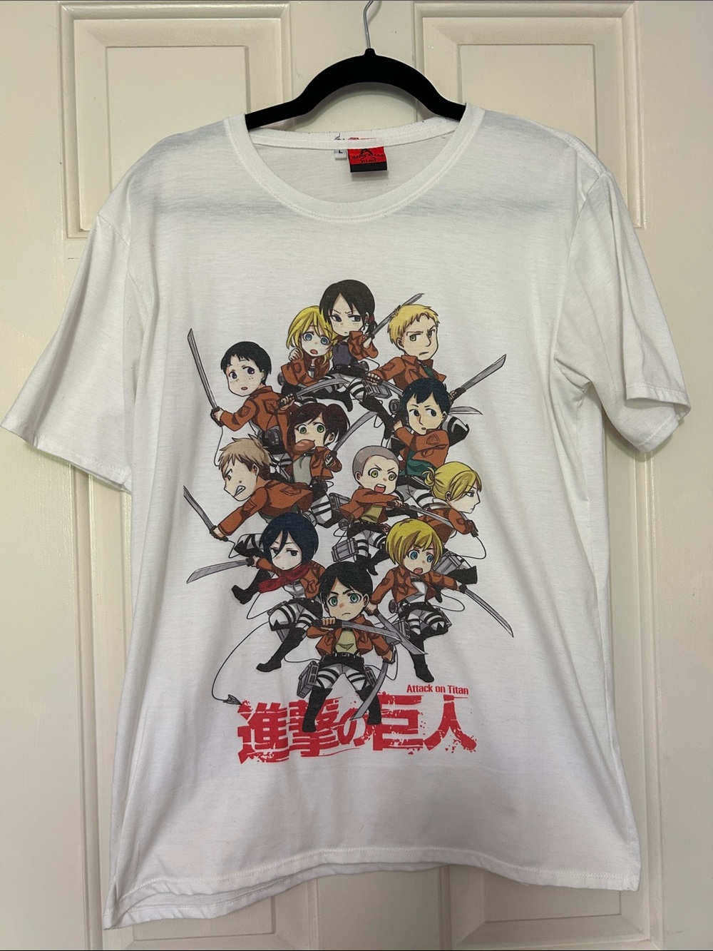Attack on Titan Kids' White Graphic Tee